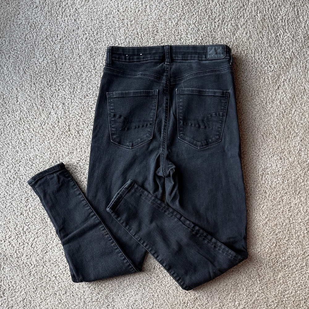 American Eagle Next Level Stretch Black Jegging Jeans Size 8 - Picture 6 of 6
